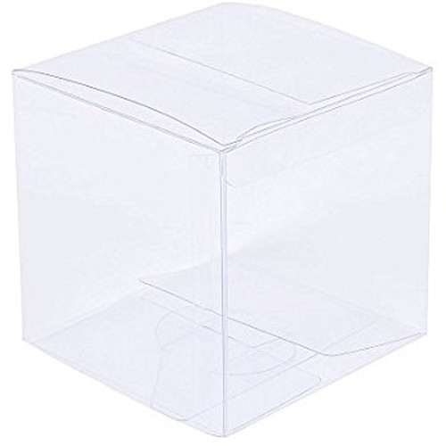 10 Pack of 12cm Square Cube Box – Bomboniere Exhibition Gift Product Showcase Clear Plastic Shop Display Storage Packaging Box