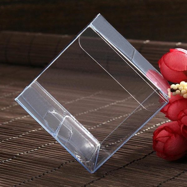 10 Pack of  12cm Square Cube Box – Bomboniere Exhibition Gift Product Showcase Clear Plastic Shop Display Storage Packaging Box – 10x10x10 cm