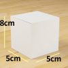 10 Pack of White 5cm Square Cube Card Gift Box – Folding Packaging Small rectangle/square Boxes for Wedding Jewelry Gift Party Favor Model Candy Choco – 5x5x8 cm