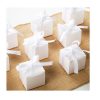 10 Pack of White 5cm Square Cube Card Gift Box – Folding Packaging Small rectangle/square Boxes for Wedding Jewelry Gift Party Favor Model Candy Choco – 5x5x8 cm