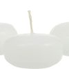 10 Pack of 6 Hour White Floating Candles – 5.8cm diameter – wedding party decoration