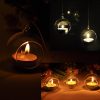 4 x Hanging Clear Glass Ball Tealight Candle Holder  – 10cm Diameter / High – Wedding Globe Decoration Terrarium Succulent Plant Mini Garden Holder De