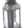 Dark Grey Metal Miners Lantern Summer Wedding Home Party Room Balconey Deck Decoration 21cm Tealight Candle