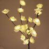 1 Set of 50cm H 20 LED White Rose Tree Branch Stem Fairy Light Wedding Event Party Function Table Vase Centrepiece Decoration