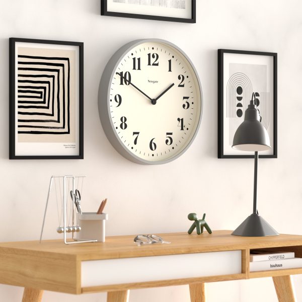 Number Two Wall Clock – Matte Posh Grey