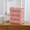 4 Piece Cotton Bath Towels Set – Coral