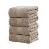 4 Piece Cotton Bath Towels Set – Sandstone