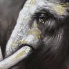 120X80cm Tusker Ties Champagne Framed Hand Painted Canvas Wall Art