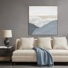 100X100cm Whispering Peaks of Tranquility Dark Wood Framed Hand Painted Canvas Wall Art