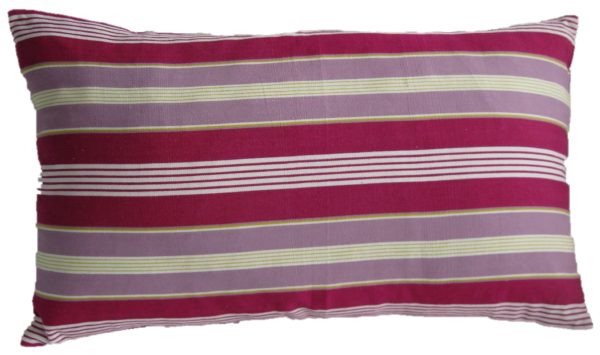 Coste Fuchsia Multicoloured Striped Cushion Cover – 35×70 cm