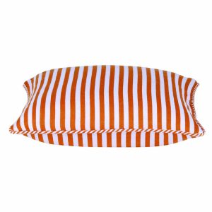 Dandi Orange & White Striped Nautical Cushion Cover 40x40cm