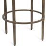 Torquay Wooden Round Side Table with Finial Legs in Dark French Brass Finish