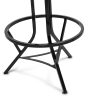 Industrial Wooden Iron Swivel Bar Stool – Black Rustic