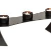 Black Metal Harbour Style Tea Light Candle Holder Stand