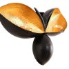 Bee Shape Wall Mounted Black Gold Candle Holders – Set of 3