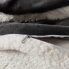 2 in 1 Teddy Sherpa  Quilt Cover Set and Blanket – SINGLE, Charcoal