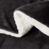 2 in 1 Teddy Sherpa  Quilt Cover Set and Blanket – SINGLE, Charcoal