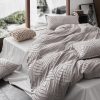 Tufted ultra soft microfiber quilt cover set – SINGLE, Beige