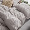 Tufted ultra soft microfiber quilt cover set – SINGLE, Beige