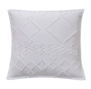 TUFTED MICROFIBRE SUPER SOFT CUSHION COVER – White