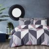 Dylan 100% cotton reversible quilt cover set – QUEEN