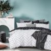 Glen microfiber reversible quilt cover set-king size