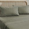 Embre Linen Look Washed Cotton SHEET SET – KING, Khaki