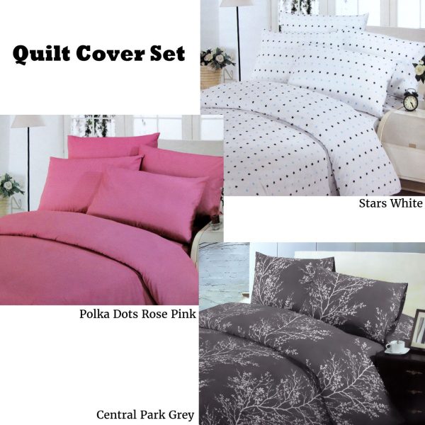 Polyester Cotton Quilt Cover Set Double – Polka Dots