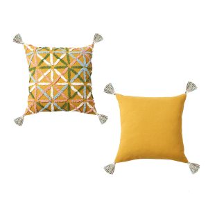 Accessorize Adena Filled Square Cushion – Ochre