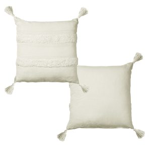 Accessorize Indra Cotton Cover Filled Cushion – Off White