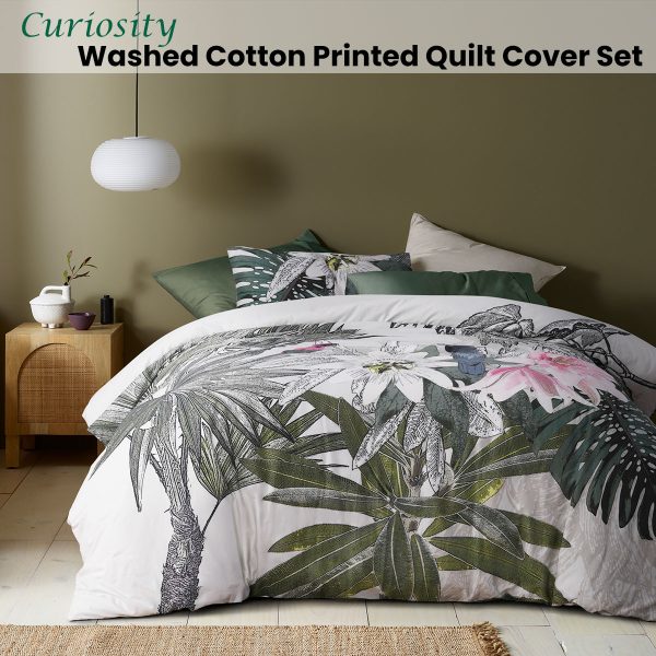 Curiosity Washed Cotton Printed Quilt Cover Set King