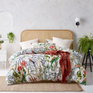 Currumbin Linen Cotton Printed Quilt Cover Set King