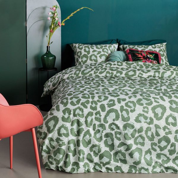 Fabrice Green Cotton Quilt Cover Set Queen