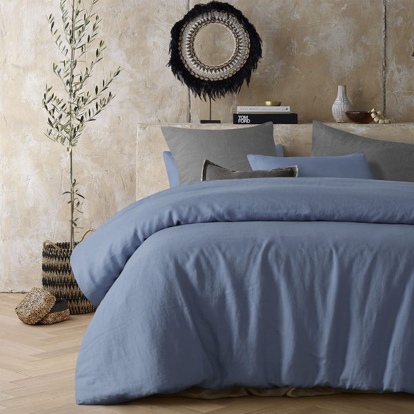 Sky Blue 100% Hemp Quilt Cover Set King