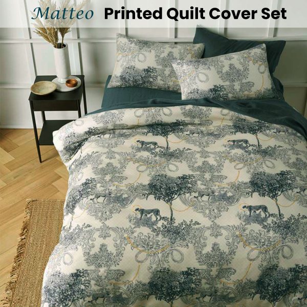 Matteo Printed Quilt Cover Set King