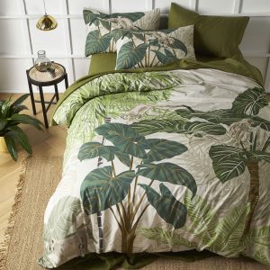 Monkey Palm Cotton Quilt Cover Set King