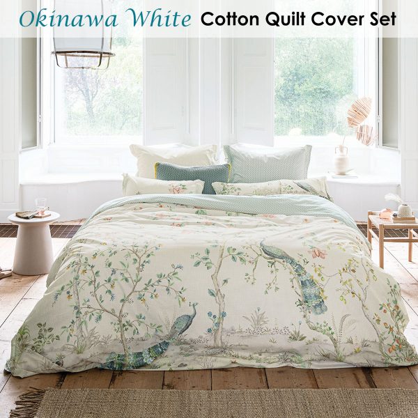 Okinawa White Quilt Cover Set Super King