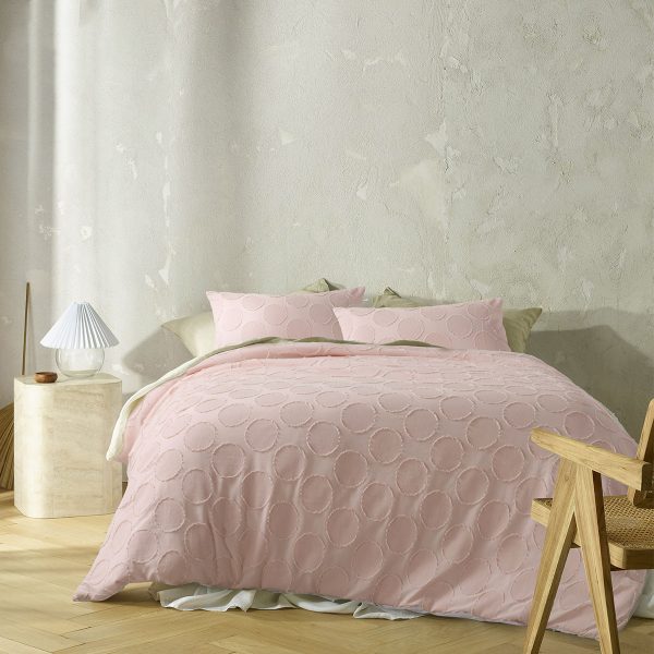 Orion Blush Cotton Quilt Cover Set King