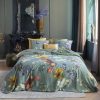 Van Gogh Partout des Fleurs Green Cotton Sateen Quilt Cover Set King