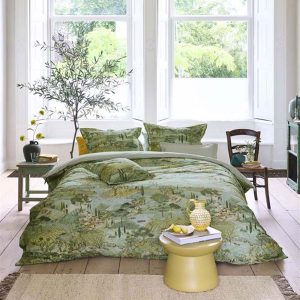 Toscana Green Cotton Quilt Cover Set King