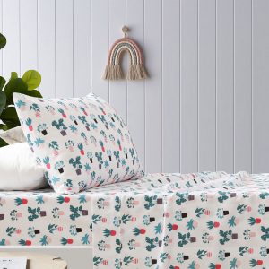 Plant Kids Printed Sheet Set King Single