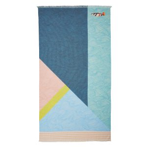 Oilily Cotton Digital Print Large Towel – Stormy Waves