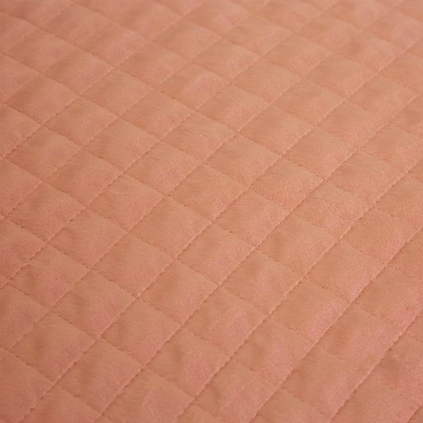 J.Elliot Home Adela Clay Pink Velvet Quilted Coverlet Set Queen/King