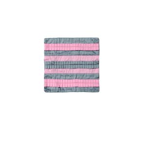 Small Designed Square Cushion Cover 30 x 30 cm – Pink Grey Pleats