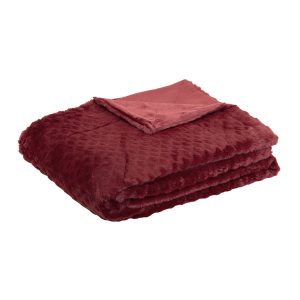 J.Elliot Home Azariah Plush Throw – Red