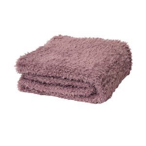 J.Elliot Home Eve Fur Knitted Throw – Dusty Mauve