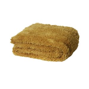 J.Elliot Home Eve Fur Knitted Throw – Marigold