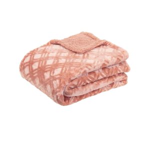 J.Elliot Home Vida Microplush Throw – Clay Pink