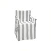 Alfresco 100% Cotton Director Chair Cover – Striped Silver