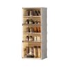 Cubes Storage Folding Shoe Cabinet – 1 Column & 5 Grids & 3 Door